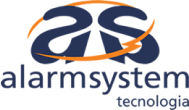 Logo escrito Alarmsystem tecnologia